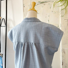 Jennifer Glasgow // Dionne Button Up Sky Blue