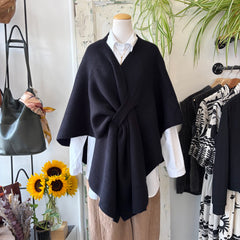 Pink Martini // Lennon Wrap Sweater Black
