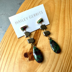 Hailey Gerrits // Lasota  Earrings Ruby Zoisite