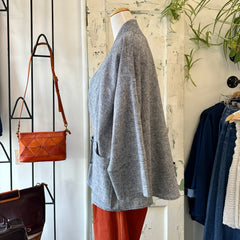 Eve Gravel // Vesta Shirt Jacket Grey Chambray