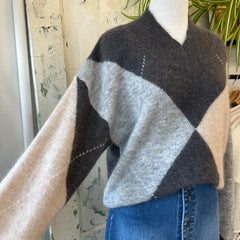 Indi & Cold // Alpaca Maxi Argyle Sweater