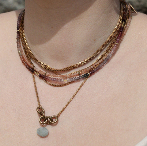 Hailey Gerrits // Mara Necklace Aquamarine