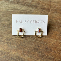 Hailey Gerrits // Tuscan Studs Hessonite