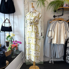 Compania Fantastica // Olive Flower Print Dress