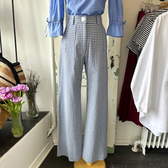 Birds of North America // Gannet Pants Blue Gingham