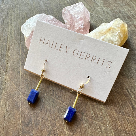 Hailey Gerrits // Enver Earrings Lapis