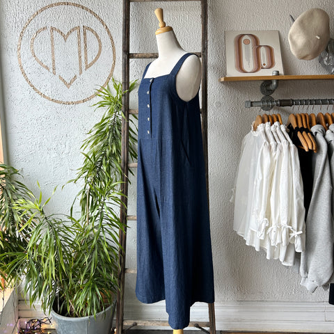 Birds of North America // Firecrest Jumpsuit Dark Wash