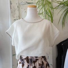 Chlo by Cokluch // Ape Top Organza Plaid Cream