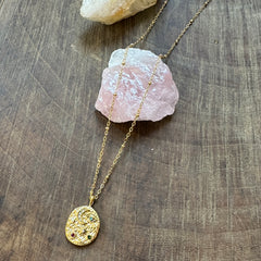 Hoopla // Confetti Coin Necklace 14kGP
