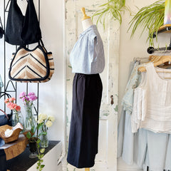 Naïf // Mirna Top Blue Stripe Linen