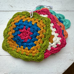 Danica // Crochet Coaster Set Loop De Loop