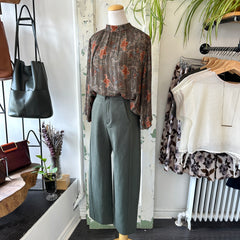 Dagg & Stacey // Laurie Top Olive Print