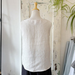 Jennifer Glasgow // Deva Top Ivory Stripe