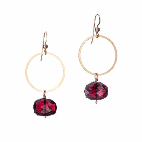 Hailey Gerrits // Rhea XL Earrings Garnet