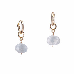 Hailey Gerrits // Drake Hoop Earrings Aquamarine