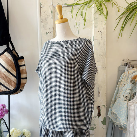 Naïf // Keira Top Navy Gingham