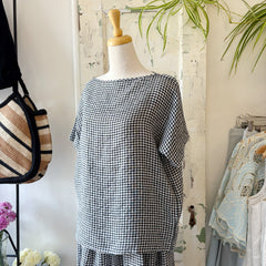 Naïf // Keira Top Navy Gingham