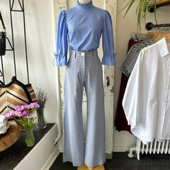 Birds of North America // Gannet Pants Blue Gingham