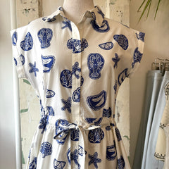 Compania Fantastica // Blue Lobster Print Dress