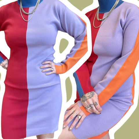 Redsky // Tight Dress Knit Colourblock