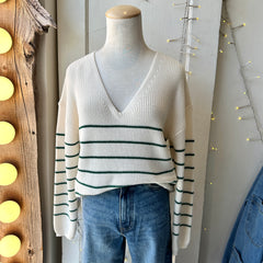 Gentle Fawn // Tucker Pullover Green Stripe