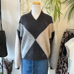 Indi & Cold // Alpaca Maxi Argyle Sweater