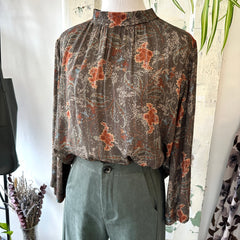 Dagg & Stacey // Laurie Top Olive Print