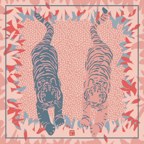 Dora Nola // Cotton Bandana Tiger Duo Light