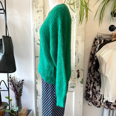 Indi & Cold // Fluffy Mohair Sweater Green