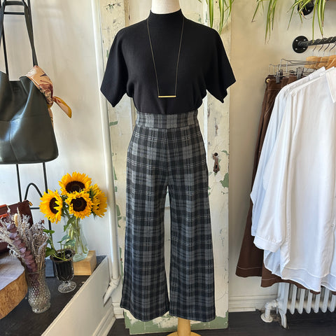 Pink Martini // Nadia Pants Grey Plaid