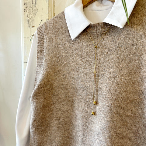 Pink Martini // Clarissa Sweater Vest Beige