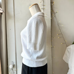 Gentle Fawn // Tatum Knit Top White