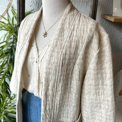 Meemoza // Open Front Jacket Oatmeal
