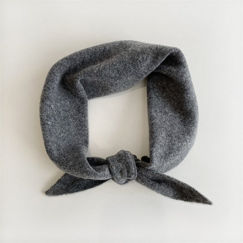 Billy Bamboo // Fuzzy Wool Cravat Scarf Dark Grey