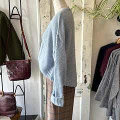 Indi & Cold // Blue Openwork Knit Sweater