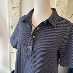 Indi & Cold // Indigo Striped Cotton Dress