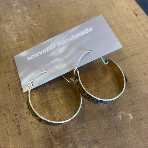 Souvenir // Brass Nouveau Hoops SS Earwires