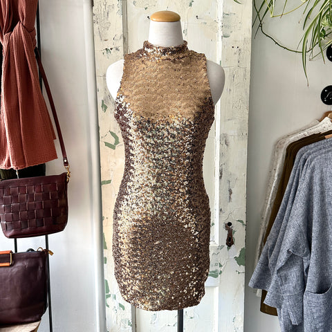 Astrid // Gold Sequin Dress