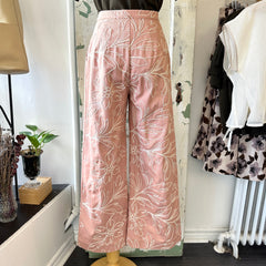 Marigold // Diana Pants Pink Embroidered Denim