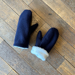 Milo and Dexter // Classic Wool Mittens Navy