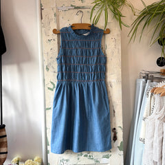 Compania Fantastica // Light Blue Orange Detail Dress