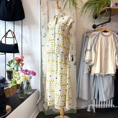 Compania Fantastica // Olive Flower Print Skirt