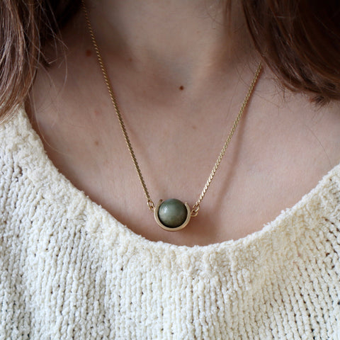 Souvenir // Gem Necklace Jade