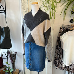 Indi & Cold // Alpaca Maxi Argyle Sweater