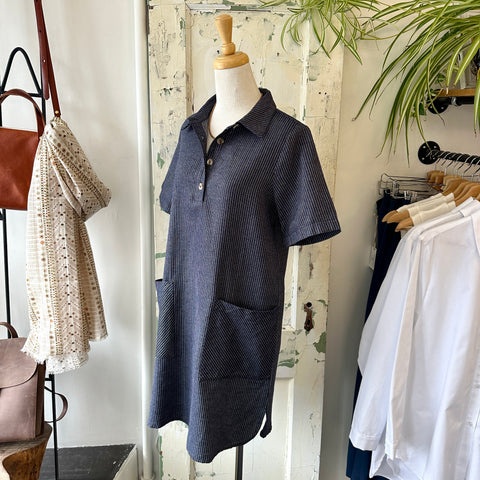 Indi & Cold // Indigo Striped Cotton Dress