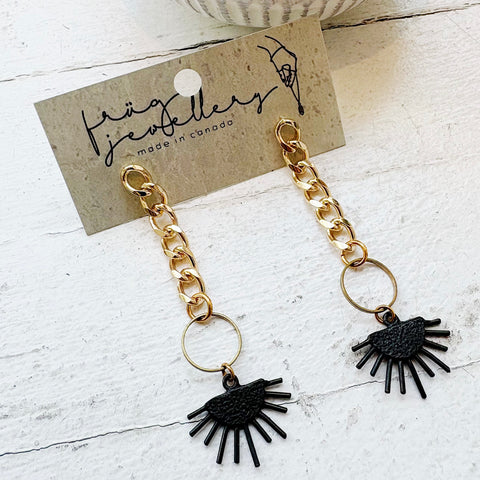Frug //  Chain Sunburst Earrings
