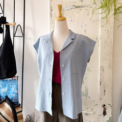 Jennifer Glasgow // Dionne Button Up Sky Blue