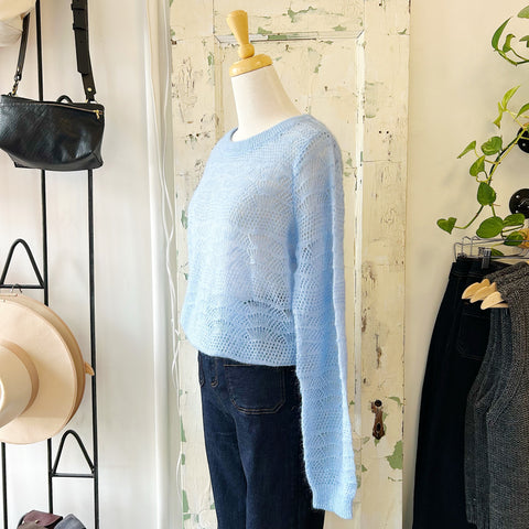 Atelier Reve // Drew Blue Bell Pointelle Sweater