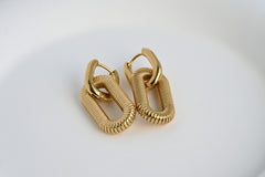 Blue Eye Jewelry // 18K GP Double Link Hoops