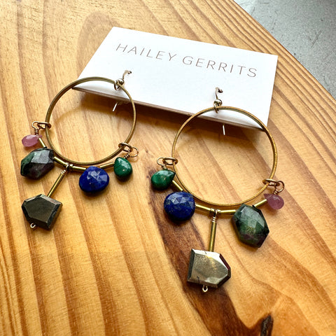 Hailey Gerrits // Lasota  Earrings Ruby Zoisite
